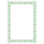 Certificate Papers with Foil Seals 90gsm A4 Green Reflex [30 Sheets] 4049547