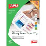 Apli Laser Paper Glossy Double-sided 160gsm A4 Ref 11817 [100 Sheets] 4049893