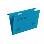 Rexel Crystalfile Flexifile Suspension File 15mm V-base 225gsm Foolscap Blue Ref 3000041 [Pack 50] 4050263