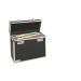 Personal Filing Case Robust Lockable A4 Black and Chrome 4050450