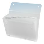 Rexel Ice Expanding File Durable Polypropylene 6 Pocket Stud Closure A4 Clear Ref 2102033 4050817