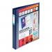 Elba Vision Ring Binder PVC Clear Front Pocket 4 D-Ring A3 Portrait 30mm Blue Ref 400009731 [Pack 2] 4051081