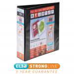 Elba Panorama Presentation Lever Arch File 2-Ring A4 Black Ref 400008439 [Pack 5] 4051145