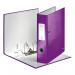 In the picture, there are ten ACCO Brands Lever Arch Files from the Leitz WOW series. The files are in a vibrant purple color with a stunning gloss finish. Each file has a 80mm spine, allowing them to hold up to 600 sheets of A4 paper. The files are neatly stacked, showcasing their sturdy and professional appearance. The bright purple color adds a pop of color to any desk or office space. The files feature a lever arch mechanism for easy opening and closing. The durable construction and sleek design make these files a great addition to any workspace.