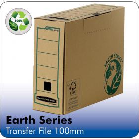 Bankers Box by Fellowes Earth Srs Transfer Bx File Rcyc FSC Tab Lock Lid W100mm A4 Ref 4470201 Box 20 4051742