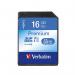 Verbatim SDHC Media Memory Card SD 2.0 FAT32 Class 10 Read 10MBs Write 10MBs 16GB Ref 43962 4051800