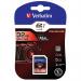 Verbatim SDHC Media Memory Card SD 2.0 FAT32 Class 10 Read 10MBs Write 10MBs 32GB Ref 43963 4051816