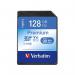 Verbatim SDHC Media Memory Card SD 2.0 FAT32 Class 10 Read 10MBs Write 10MBs 128GB Ref 44025 4051837