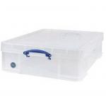 Really Useful Storage Box Plastic Lightweight Robust Stackable 70 Litre W620xD810xH225mm Clear Ref 70C 4051885