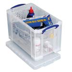 Really Useful Storage Box Plastic Lightweight Robust Stackable 24 Litre W270xD464xH282mm Clear Ref 24C 4051902