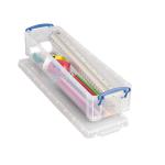 Really Useful Storage Box Plastic Lightweight Robust Stackable 1.5 Litre W100xD355xH70mm Clear Ref 1.5C 4051956