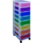 Really Useful Storage Tower Polypropylene 8x7L Drawers Clear/Assorted Ref 8x7CLASS 4052004