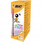 Bic Cristal Fun Ball Pen Large 1.6mm Tip 0.42mm Line Assorted Ref 895793 [Pack 20] 4052753