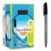 The image features a pack of 50 Newell Brands Paper Mate InkJoy 100 Ballpoint Pens. Each pen has a medium 1.0 tip and writes with a smooth black ink. The pens have a 0.7mm line width and are displayed in a simple and practical packaging.