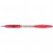 Bic Atlantis Ball Pen Retractable Cushioned Grip Medium 1.0mm Tip 0.32mm Line Red Ref 887133 [Pack 12] 4053032