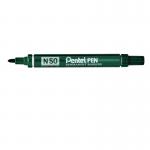 Pentel N50 Permanent Marker Bullet 4.3mm Tip 2.2mm Line Green Ref N50-D [Pack 12] 4054570