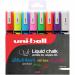 Uni Chalk Marker Medium Bullet Tip PWE-5M Line Width 1.8-2.5mm Wallet Assorted Ref 153494341 [Pack 8] 4054752