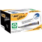 Bic Velleda Marker W/bd Dry-wipe 1751 Large Chisel Tip 3.7-5.5mm Line Width Black Ref 904946 [Pack 12] 4054982