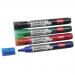 Nobo Marker Liquid Ink Dry-wipe W/bd/Flipchart/OHP Bullet Tip 3mm Line Wallet Asstd Ref 1901077 [Pack 6] 4055056
