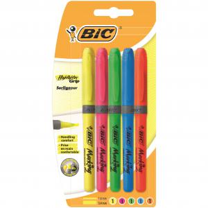Photos - Pen BIC Brite Liner Grip Highlighter  Chisel Tip 1.6-3.3mm Line 