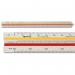 Rotring Ruler Triangular Reduction Scale 1 Architect 1:10 to 1:1250 with 2 Coloured Flutings Ref S0220481 4055382