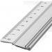 Linex Hobby Cutting Ruler Anti-slip Light Aluminium 1 Bevelled 1 Plain Side 500mm Silver Ref 1950M 4055416