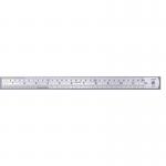 Linex Ruler Stainless Steel Imperial and Metric with Conversion Table 1000mm Silver Ref LXESL100 4055437