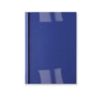 GBC Thermal Binding Covers 1.5mm Front PVC Clear Back Leathergrain A4 Royal Blue Ref IB451003 [Pack 100] 4058593