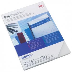 Image of GBC PolyCovers ClearView Binding Covers Polypropylene 300 micron A4