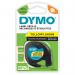 Dymo LetraTag Tape Plastic 12mmx4m Hyper Yellow Ref 91202 S0721620 4059123