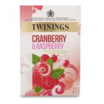 Twinings Infusion Tea Bags Individually-wrapped Cranberry and Raspberry Ref 0403143 [Pack 20] 4059763
