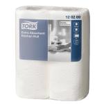 Tork Kitchen Towels Extra Absorbent Recycled 2-ply 64 Sheets per Roll White Ref 120269 [Pack 2] 4060602