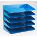 Avery Letter Rack 5-Tier Steel W380xD230xH335mm Blue Ref 605SBLUE 4061585