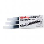 Rotring Ink Cartridges For Rapidograph Pens Black Ref S0194650 [Pack 3] 40632X
