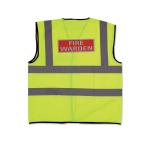 Fire Warden Vest High Visibility Yellow Vest Large Ref WG30110 4065264