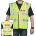 Fire Warden Vest High Visibility Yellow Vest Large Ref WG30110 4065264