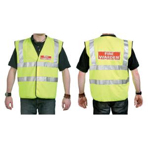 Image of Fire Warden Vest High Visibility Yellow Vest Extra Large Ref WG30106