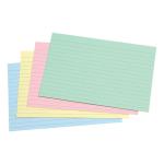 5 Star Office Record Cards Ruled Both Sides 6x4in 152x102mm Assorted [Pack 100] 406613