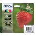 Epson29XLIJCartStrawberry HY P/L 470ppBlk 11.3ml450pp 6.4ml Cyan/Magenta/Yellow Ref C13T29964012 [Pack 4] 4068022