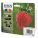 Epson29XLIJCartStrawberry HY P/L 470ppBlk 11.3ml450pp 6.4ml Cyan/Magenta/Yellow Ref C13T29964012 [Pack 4] 4068022