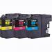 Brother Inkjet Cartridge Rainbow Pack Page Life 600pp Cyan/Magenta/Yellow Ref LC123RBWBP [Pack 3] 4068889