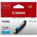 Canon CLI-571 InkJet Cartridge Page Life 173pp 7ml Cyan Ref 0386C001 4069437