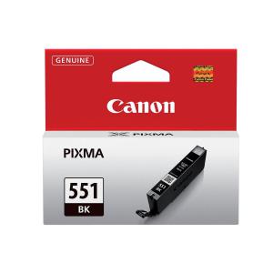 Canon CLI-551BK Inkjet Cartridge 7ml Page Life 495pp Photos Black Ref