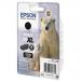 Epson 26XL Inkjet Cartridge Polar Bear High Yield Page Life 500pp 12.2ml Black Ref C13T26214012 4070518