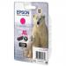 Epson 26XL Inkjet Cartridge Polar Bear High Yield Page Life 700pp 9.7ml Magenta Ref C13T26334012 4070541