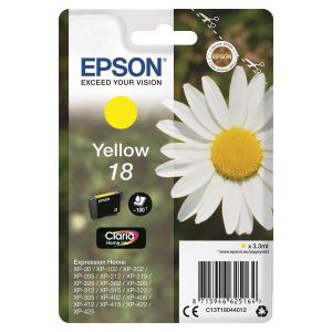 Click to view product details and reviews for Epson 18 Inkjet Cartridge Daisy Page Life 180pp 33ml Yellow Ref.