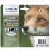 Epson T1285 Inkjet Cart Fox Blk190pp/ Cyan250pp/Mag 150pp/Yell 230pp 16.4ml Ref C13T12854012 [Pack 4] 4070905