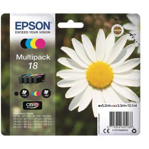 Click to view product details and reviews for Epson 18 Inkjet Cartridges Daisy Black 53ml Cyanmagentayellow 33ml.