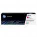 The photo shows a set of HP Ink Cartridges, specifically the HP 201A LaserJet Toner Cartridges in a vibrant magenta color. These cartridges have a page life of 1330 pages and are labeled with the reference number CF403A.