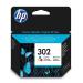 Hewlett Packard [HP] No.302 Ink Cartridge Page Life 165pp 4ml Tri-Colour Ref F6U65AE 4073043